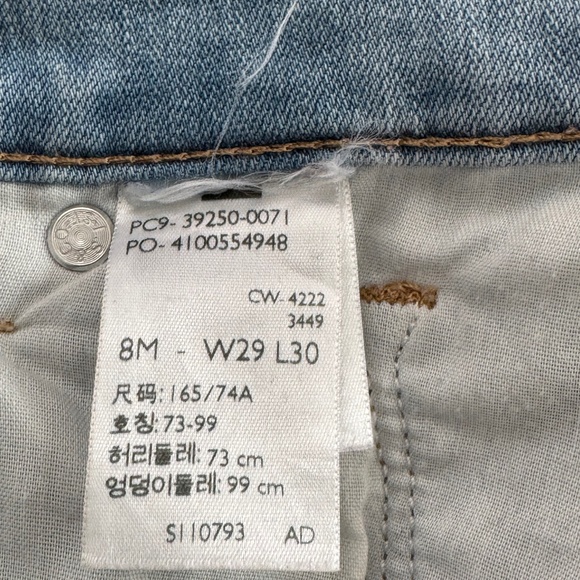 Women's Levi's Classic Straight Sz 8 Light Blue Wash - Picture 6 of 7